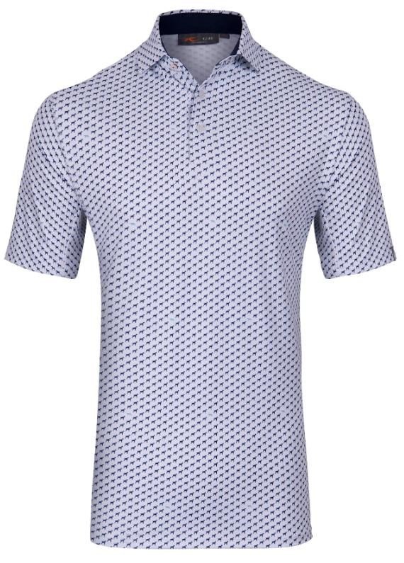 KJUS Golfer męskie polo, white/atlanta blue