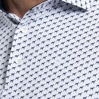 KJUS Golfer męskie polo, white/atlanta blue