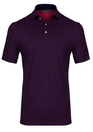 KJUS Golfer męskie polo, rhubarb/atlanta blue