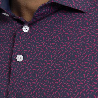 KJUS Golfer męskie polo, rhubarb/atlanta blue