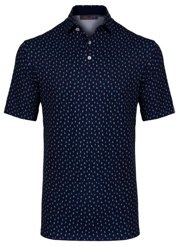 KJUS Golfer męskie polo, atlanta blue/white