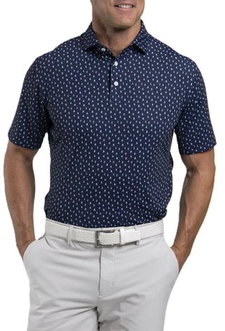 KJUS Golfer męskie polo, atlanta blue/white