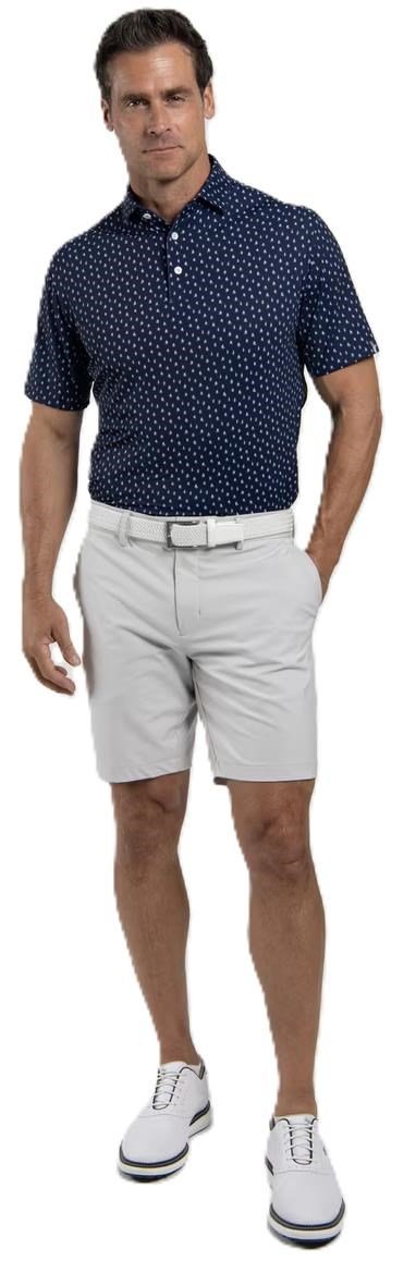 KJUS Golfer męskie polo, atlanta blue/white