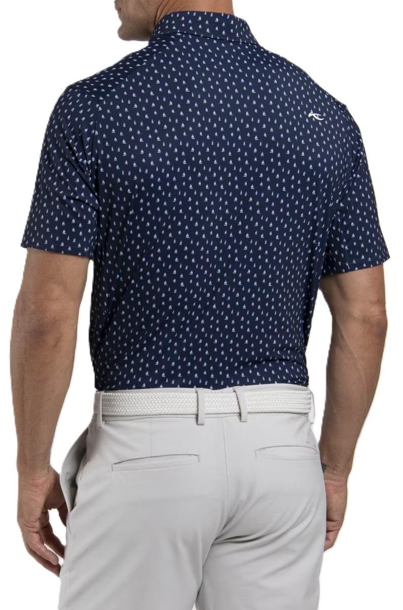 KJUS Golfer męskie polo, atlanta blue/white