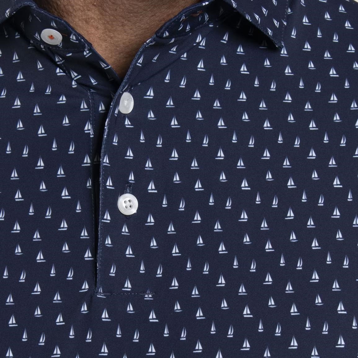 KJUS Golfer męskie polo, atlanta blue/white