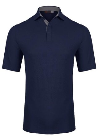 KJUS Savin Structure męskie polo, atlanta blue