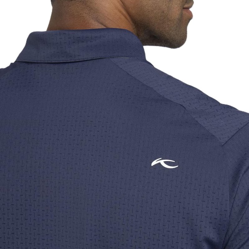 KJUS Savin Structure męskie polo, atlanta blue