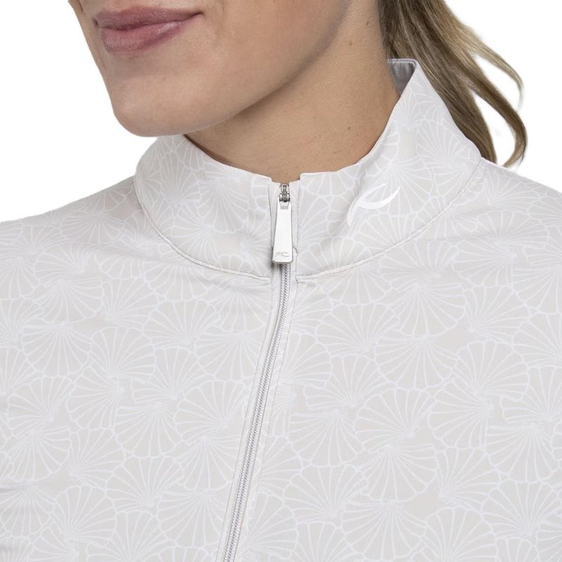 KJUS Sunshine Printed Half-Zip bluza damska, oyster/white