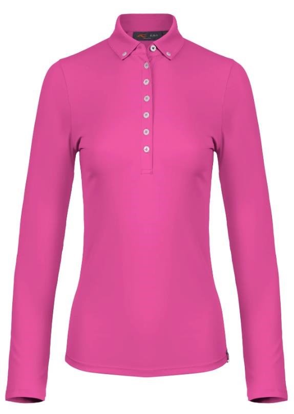KJUS Catalina Cool damskie polo z długim rękawem, peony