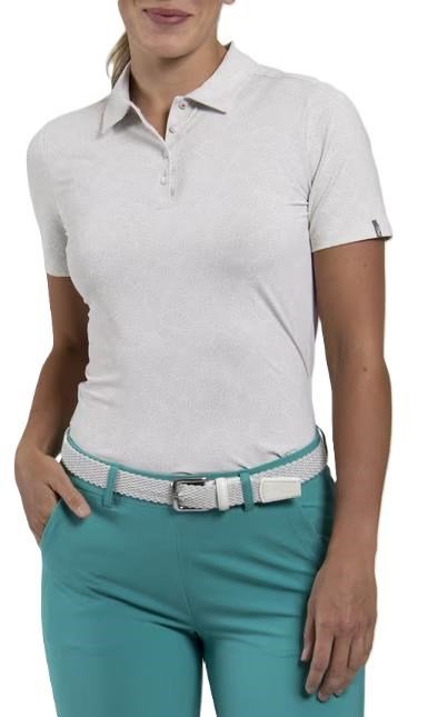 KJUS Enya Printed damskie polo, oyster/white