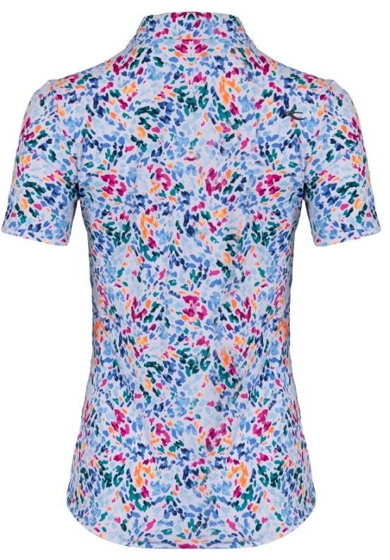 KJUS Enya Printed damskie polo, white/poolside
