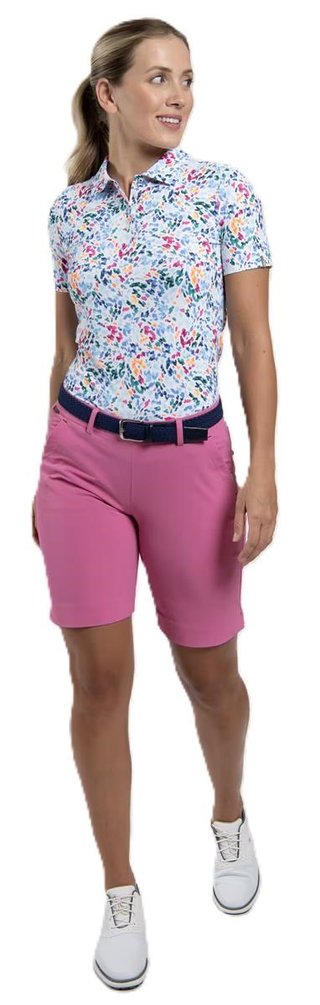 KJUS Enya Printed damskie polo, white/poolside