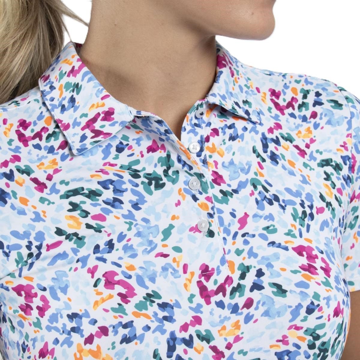 KJUS Enya Printed damskie polo, white/poolside