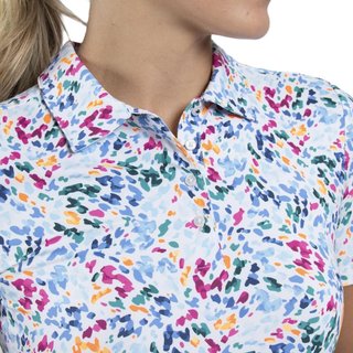 KJUS Enya Printed damskie polo, white/poolside