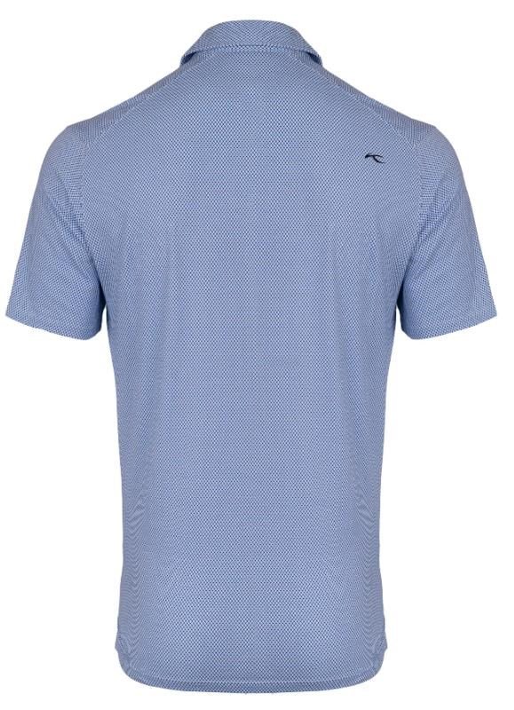 KJUS Hollow Pima Print męskie polo, white/catamaran