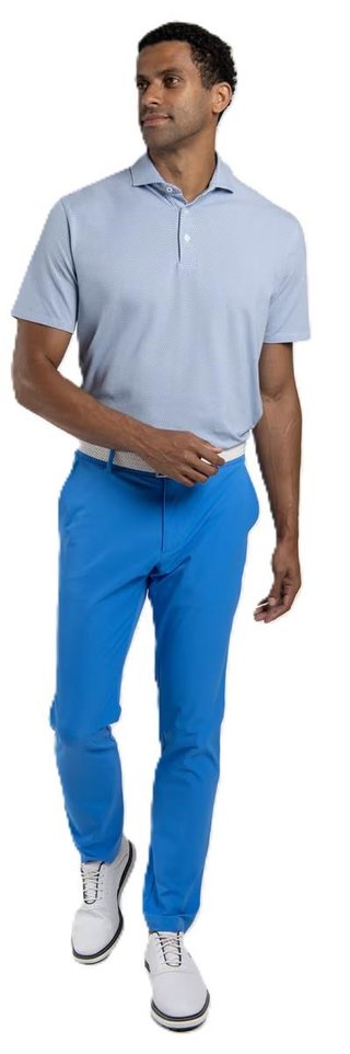 KJUS Hollow Pima Print męskie polo, white/catamaran