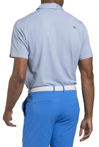 KJUS Hollow Pima Print męskie polo, white/catamaran