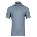 KJUS Hollow Pima Print męskie polo, riverbank/white