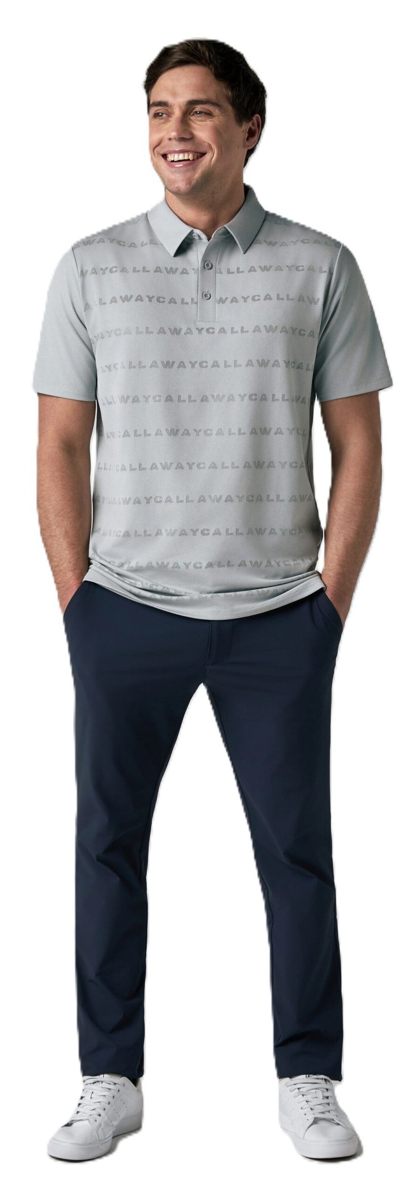 Callaway Mid Century Jacquard męskie polo, quarry
