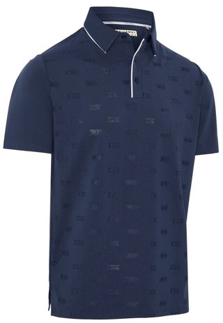 Callaway Mid Century Jacquard męskie polo, medieval blue