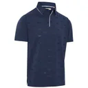 Callaway Mid Century Jacquard męskie polo, medieval blue