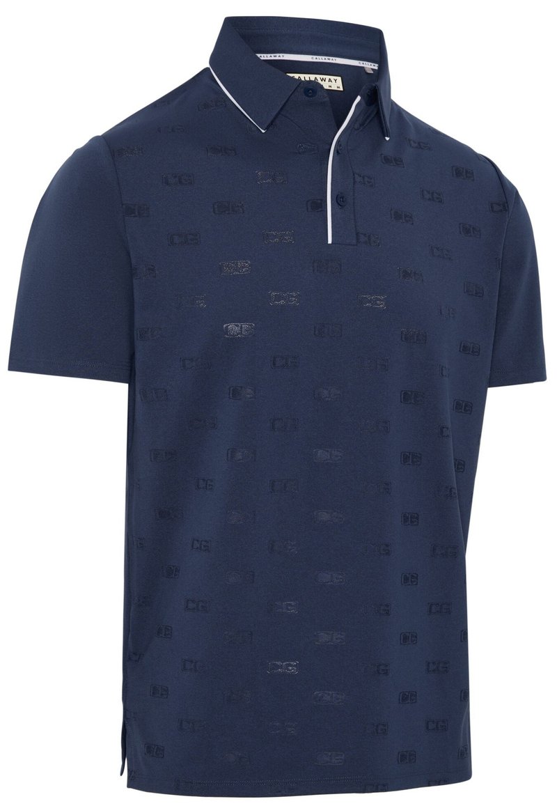 Callaway Mid Century Jacquard męskie polo, medieval blue