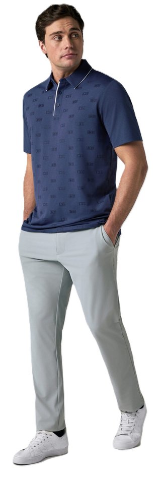 Callaway Mid Century Jacquard męskie polo, medieval blue