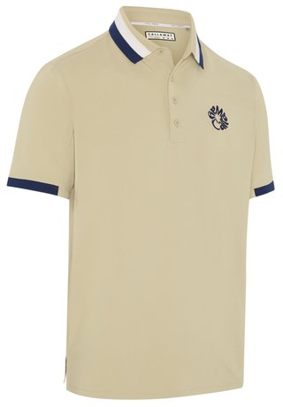 Callaway Mid Century Striped Rib Colla męskie polo, fields of rye