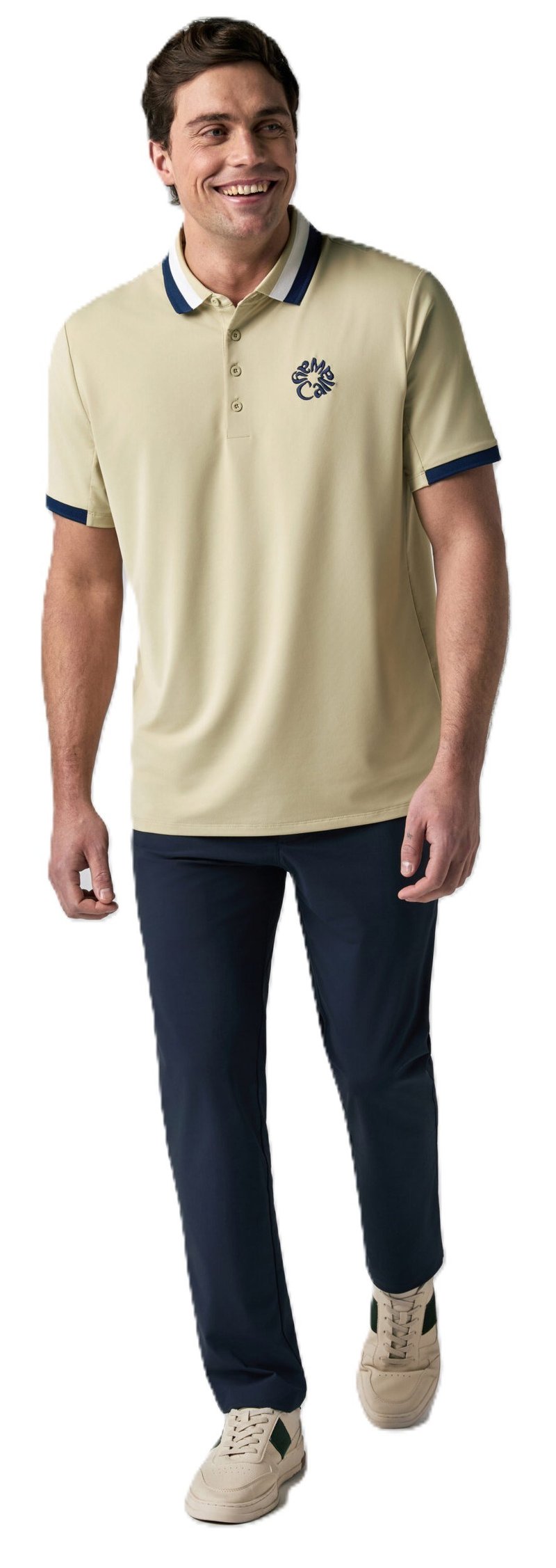 Callaway Mid Century Striped Rib Colla męskie polo, fields of rye