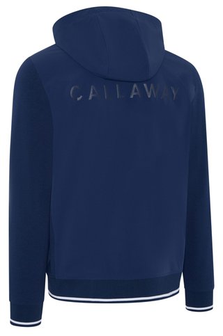 Callaway Mid Century Mixed Media Hooded 1/4 Zip męska bluza, medieval blue