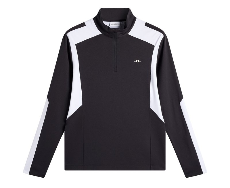 J.Lindeberg Lukas Quarter Zip Mid Layer męska bluza, czarna