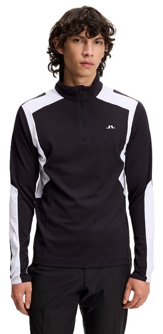J.Lindeberg Lukas Quarter Zip Mid Layer męska bluza, czarna