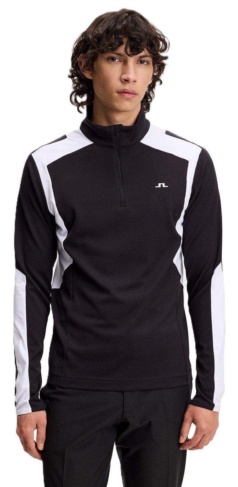 J.Lindeberg Lukas Quarter Zip Mid Layer męska bluza, czarna