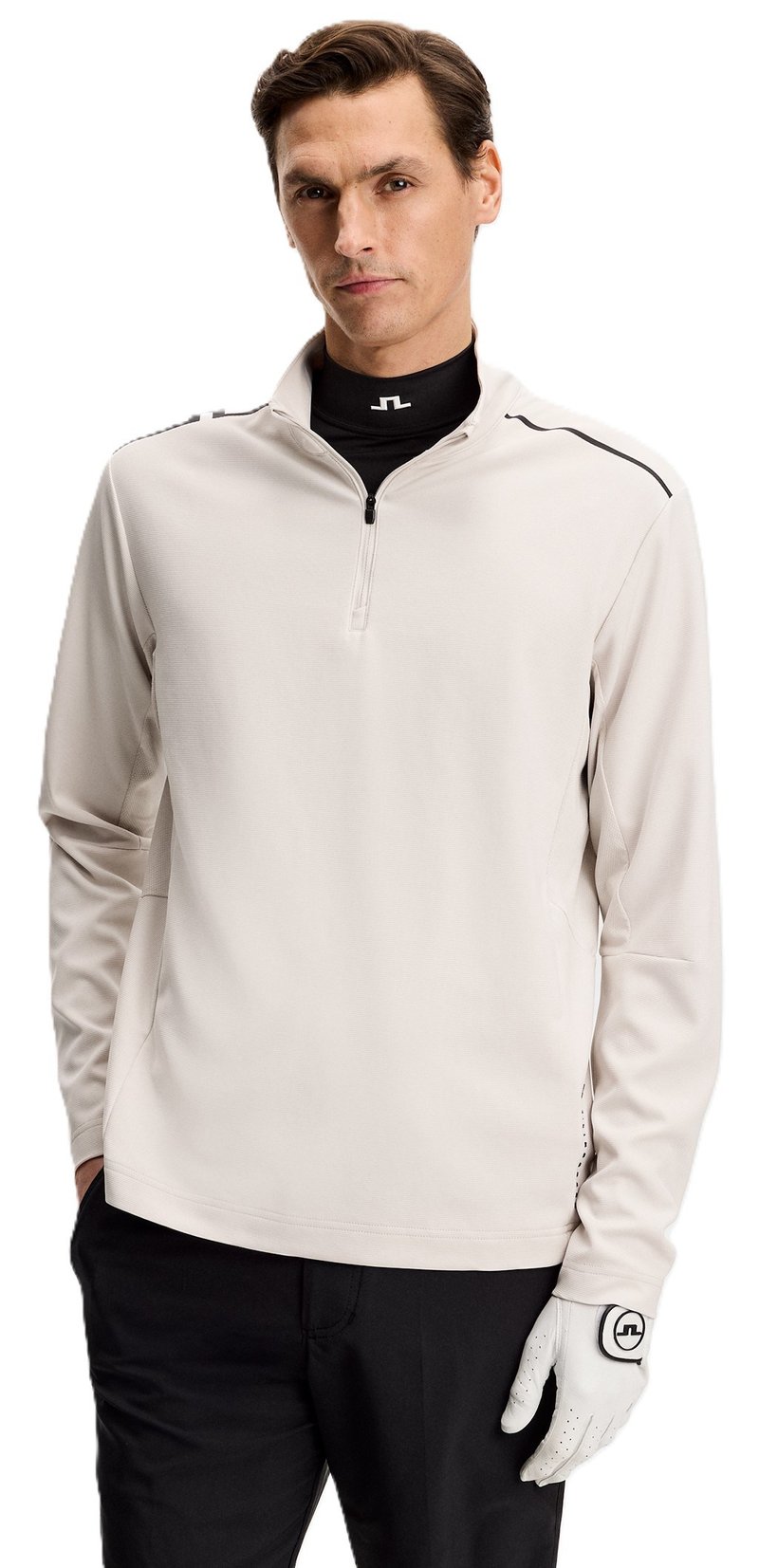 J.Lindeberg Leon Quarter Zip Mid Layer męska bluza, moonbeam