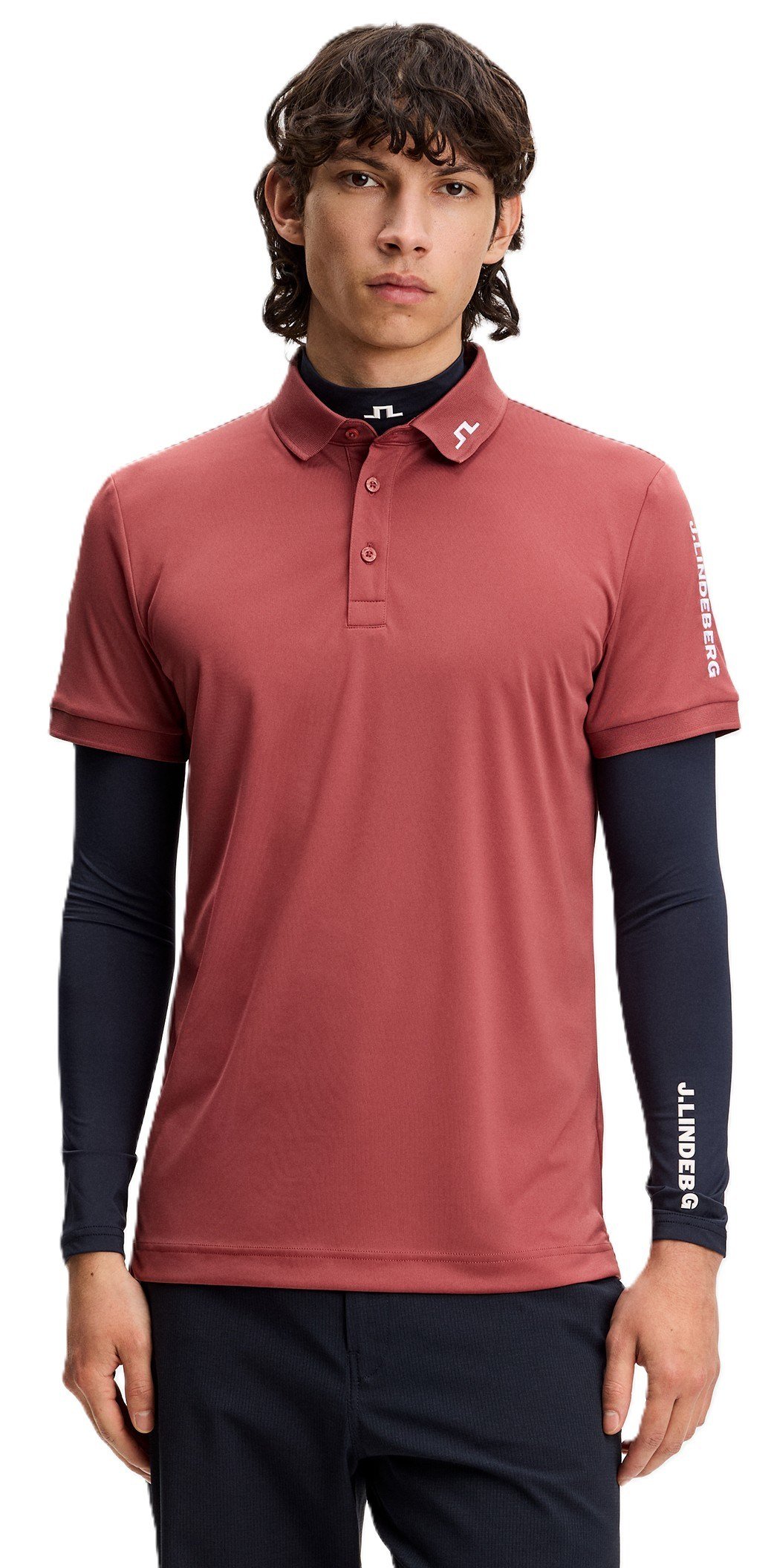 J.Lindeberg Tour Tech Slim Fit męskie polo, apple butter