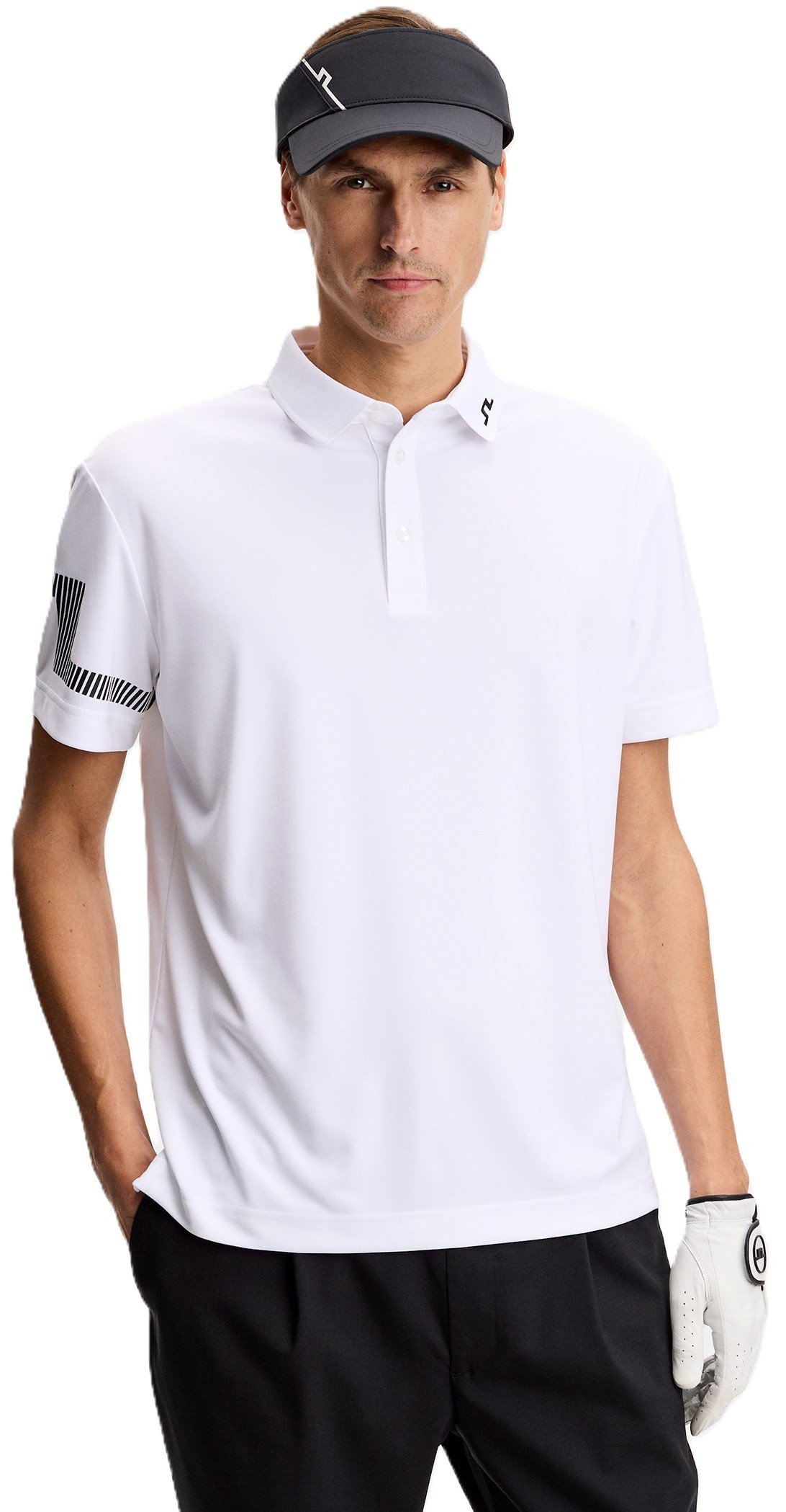 J.Lindeberg Heath męskie polo, białe