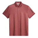 J.Lindeberg Tour Tech Print męskie polo, bridge stack apple butter