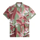 J.Lindeberg Tour Tech Print męskie polo, paradise hedge green