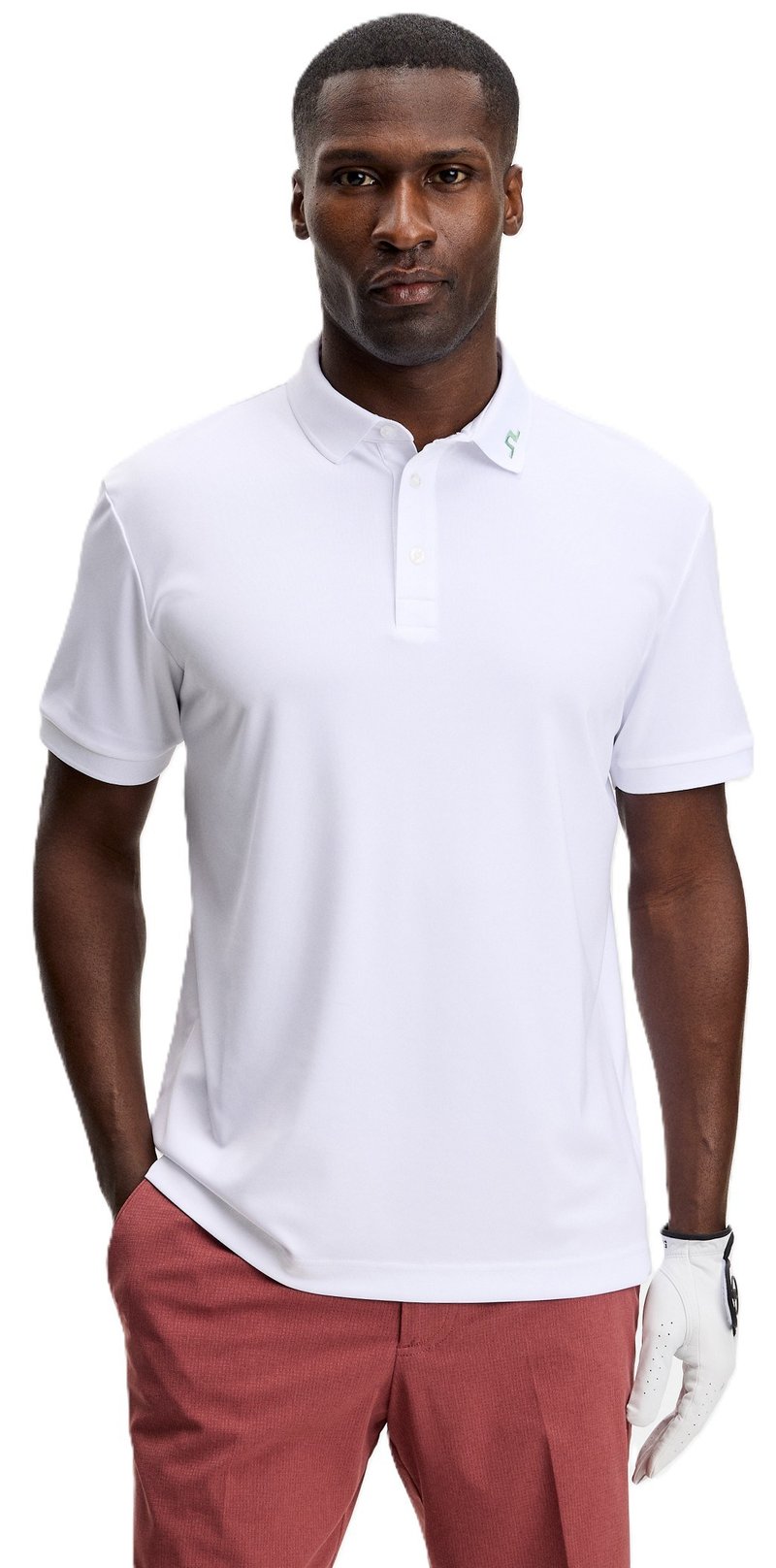 J.Lindeberg KV Print męskie polo, paradise hedge green