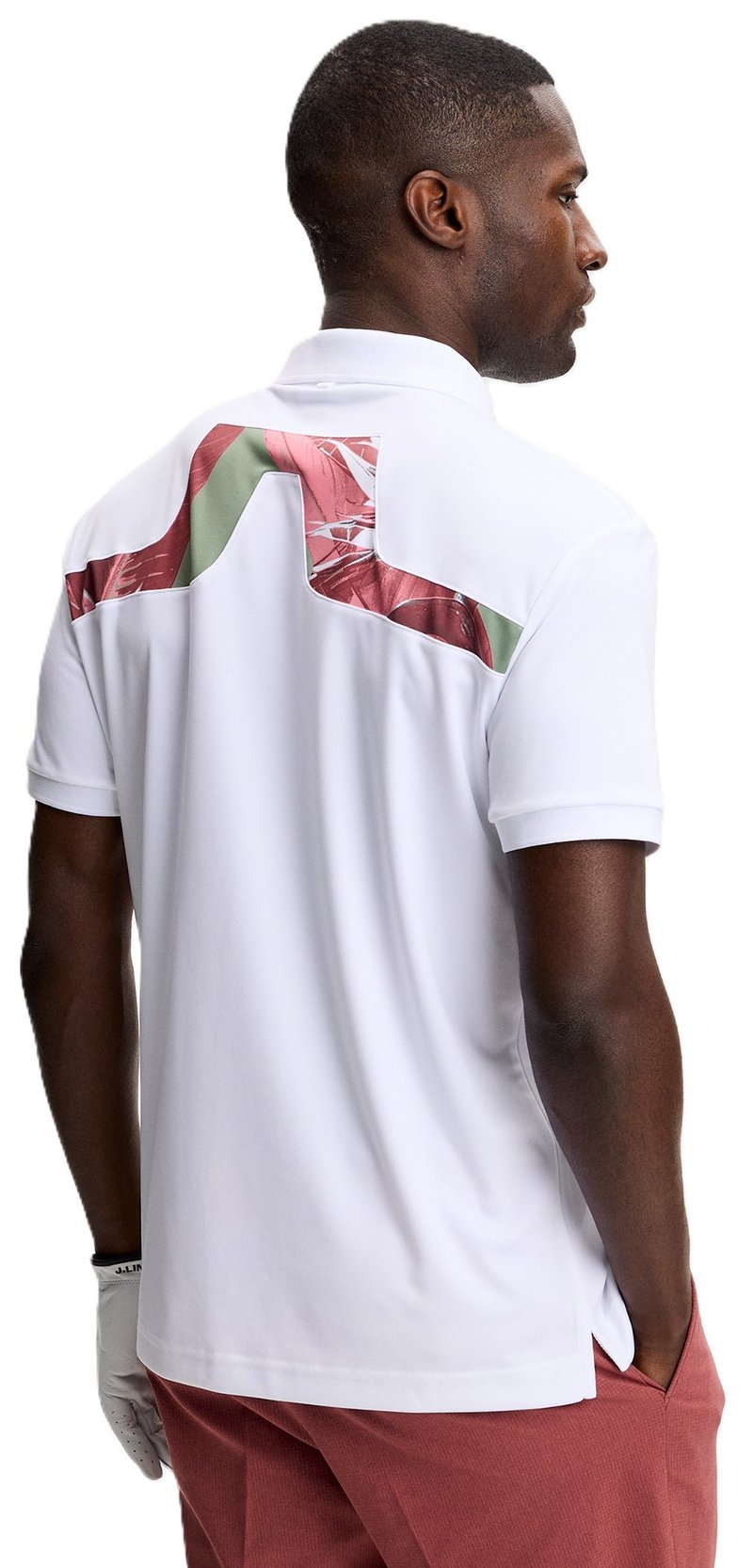 J.Lindeberg KV Print męskie polo, paradise hedge green
