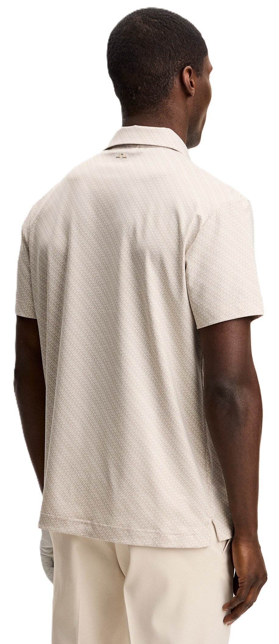 J.Lindeberg Tod Print męskie polo, flight bridge moonbeam