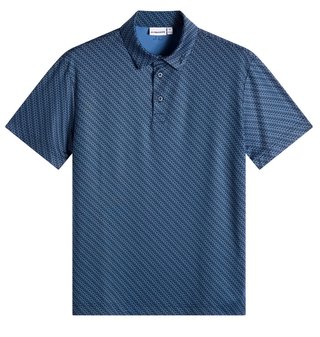 J.Lindeberg Tod Print męskie polo, flight bridge navy fed