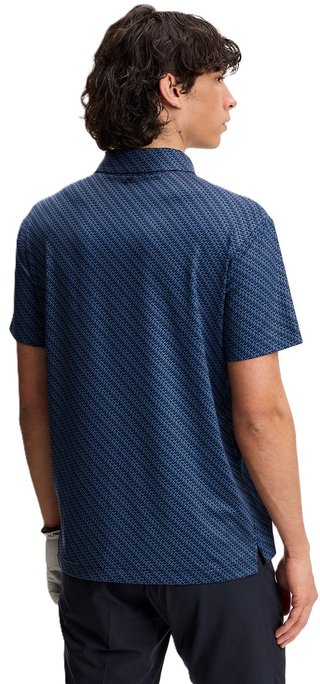J.Lindeberg Tod Print męskie polo, flight bridge navy fed