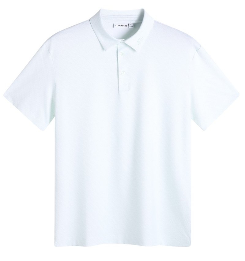 J.Lindeberg Tod Print męskie polo, flight bridge white sky