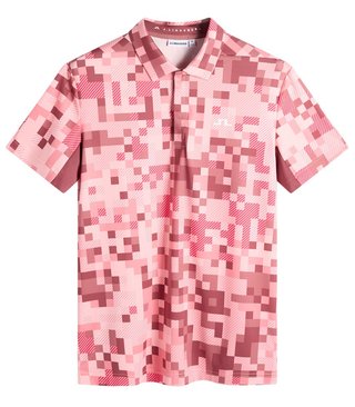 J.Lindeberg Dario Tour Print męskie polo, tour 26 pink