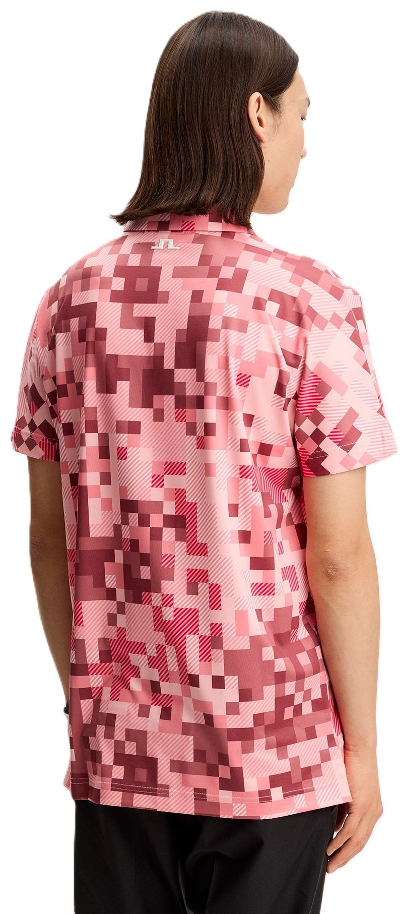 J.Lindeberg Dario Tour Print męskie polo, tour 26 pink