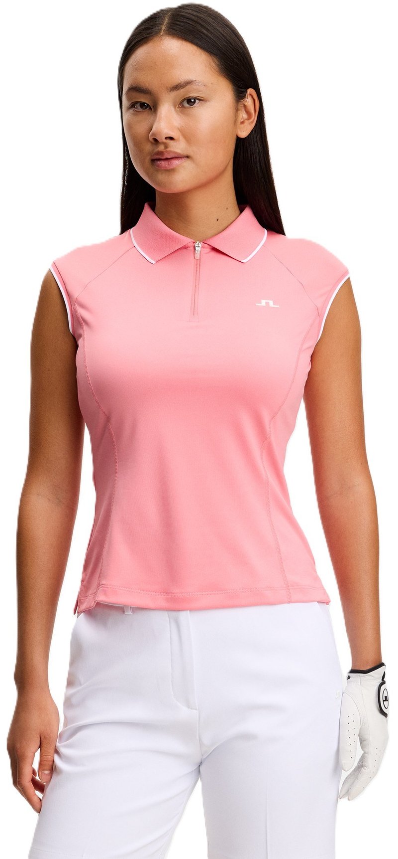 J.Lindeberg Lei damskie polo, flamingo plume