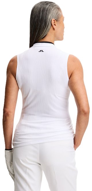 J.Lindeberg Mila Sleeveless damskie polo, białe