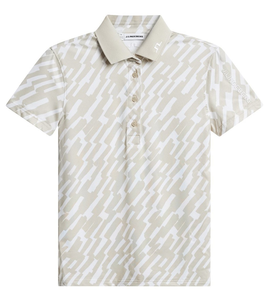 J.Lindeberg Tour Tech Print dámské polo, oak island fossil