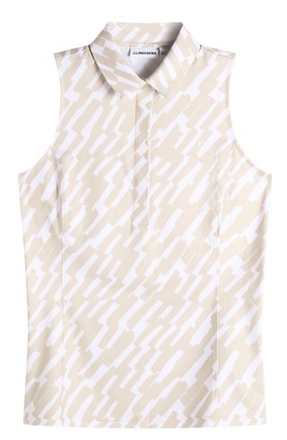 J.Lindeberg Dena Print damskie polo, oak island fossil